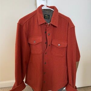Todd Snyder Burnt Orange Wool Shirt Jacket